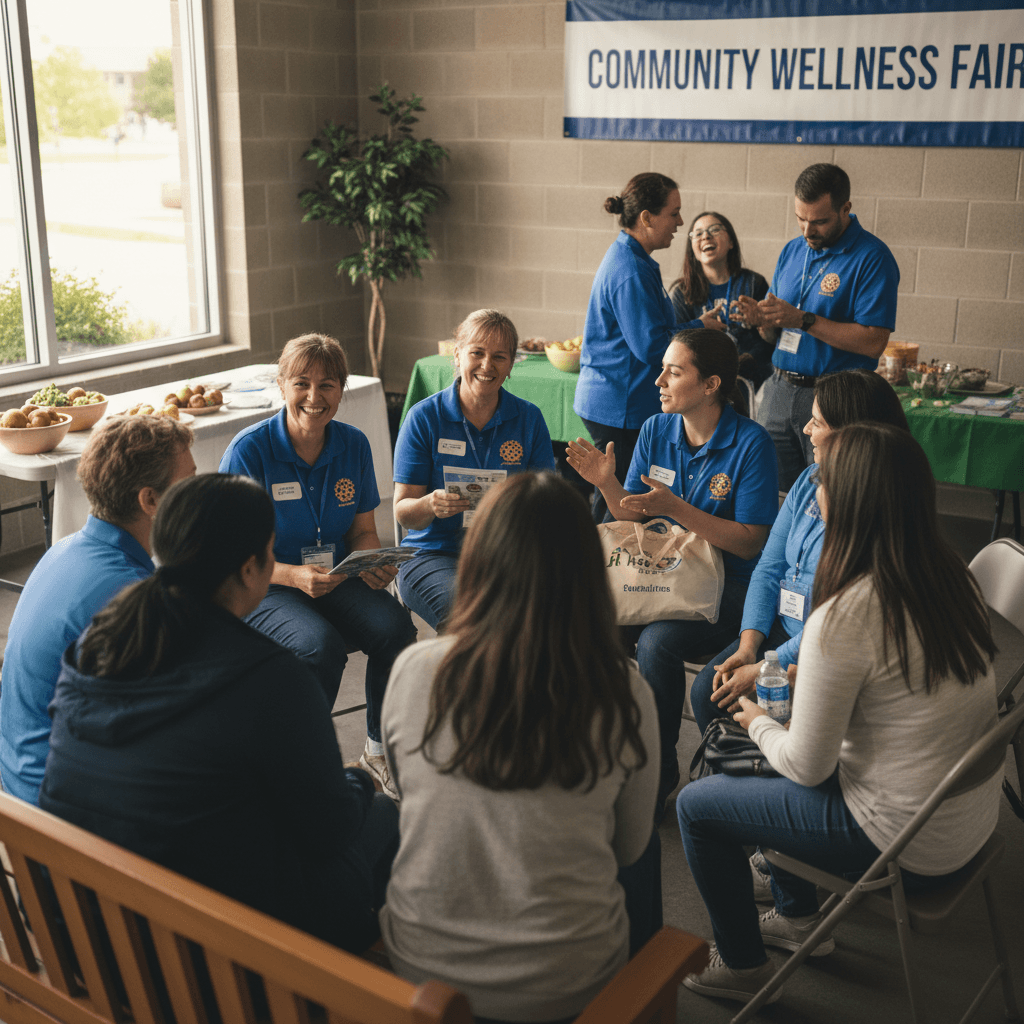 Duarte Rotary Club members engaging with the community
